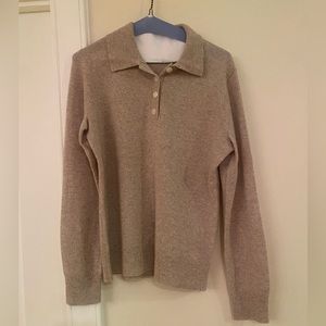 Theory 100% Cashmere Oatmeal Sweater